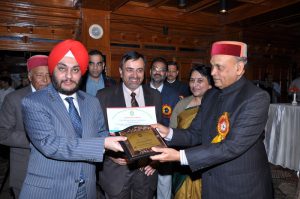 Once again, the Hotel was honoured with a similar award presented by the Chief Minister, Himachal Pradesh for being among top ten Luxury Tax payers in Shimla District, on World Tourism Day